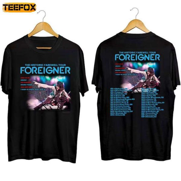 Foreigner The Histroric Farewell Tour 2023 Short Sleeve T Shirt