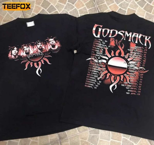 Godsmack Rock Band Tour Short Sleeve T Shirt