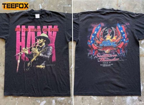 Hank Williams Jr Are You Ready For Some Tour 1997 Short Sleeve T Shirt