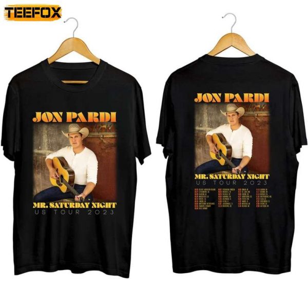 Jon Pardi The Mr Saturday Night World Tour 2023 Short Sleeve T Shirt