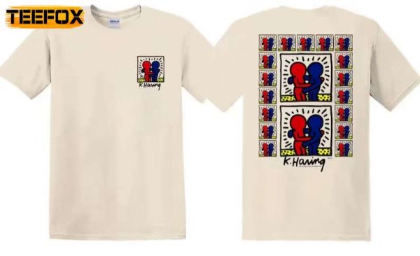 KHaring Fight AIDS The Estate Of Keith Haring 1992 Short Sleeve T Shirt