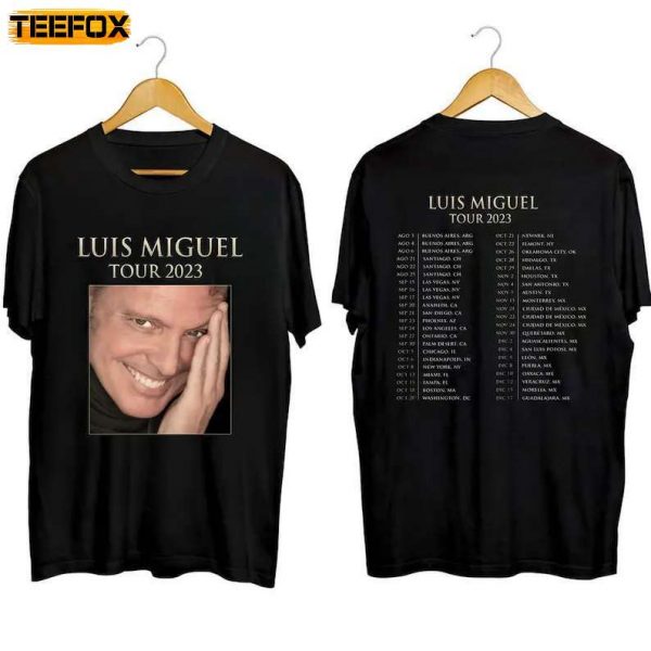 Luis Miguel Tour 2023 Music Concert Short Sleeve T Shirt