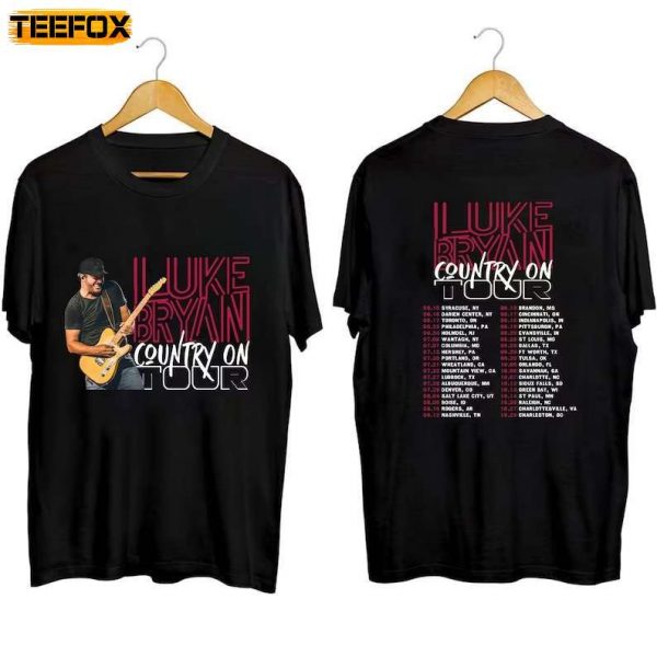 Luke Bryan Country On Tour 2023 Concert Country Music Short Sleeve T Shirt