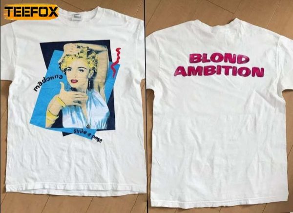 Madonna Strike A Poge Blonde Ambition 1990 Short Sleeve T Shirt