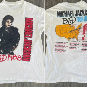 Michael Jackson Bad Tour 1998 Short Sleeve T Shirt