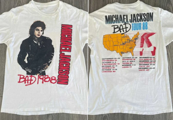 Michael Jackson Bad Tour 1998 Short Sleeve T Shirt