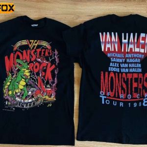 Monsters of Rock Van Halen Concert Tour 1998 Short Sleeve T Shirt