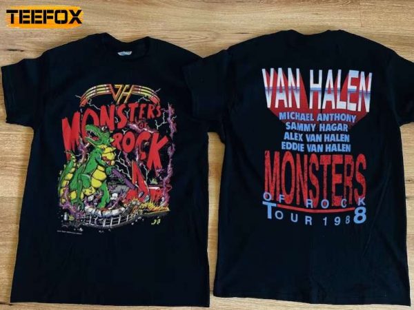 Monsters of Rock Van Halen Concert Tour 1998 Short Sleeve T Shirt