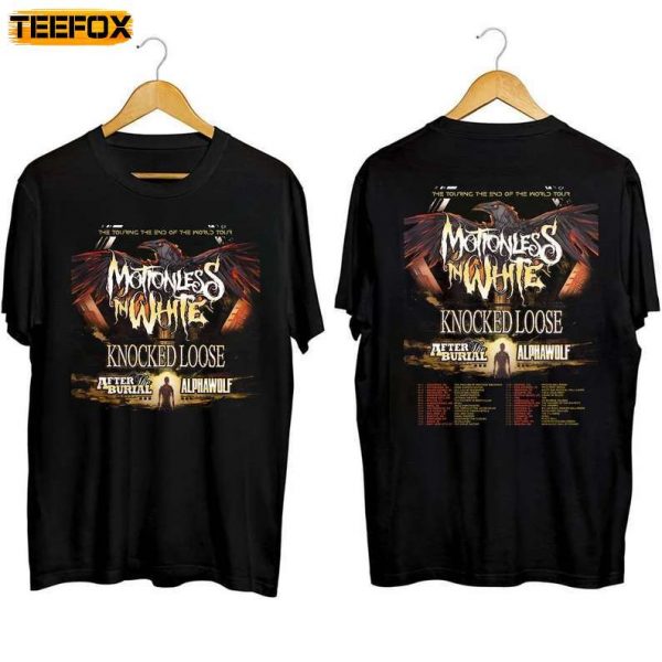 Motionless In White The Touring The End Of The World Tour 2023 Short Sleeve T Shirt
