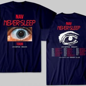 NAV Never Sleep North American Tour 2023 Short Sleeve T Shirt