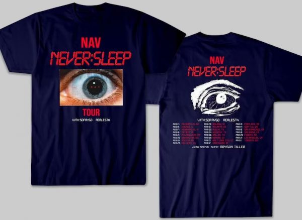 NAV Never Sleep North American Tour 2023 Short Sleeve T Shirt