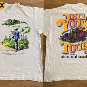 Neil Young With The International Harvester Tour 1985 Short Sleeve T Shirt