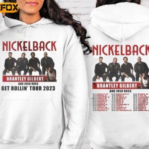 Nickelback Band Double Sided Nickleback Get Rollin Tour 2023 Short Sleeve T Shirt