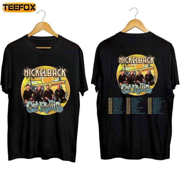 Nickelback Get Rollin Tour 2023 Concert Short Sleeve T Shirt