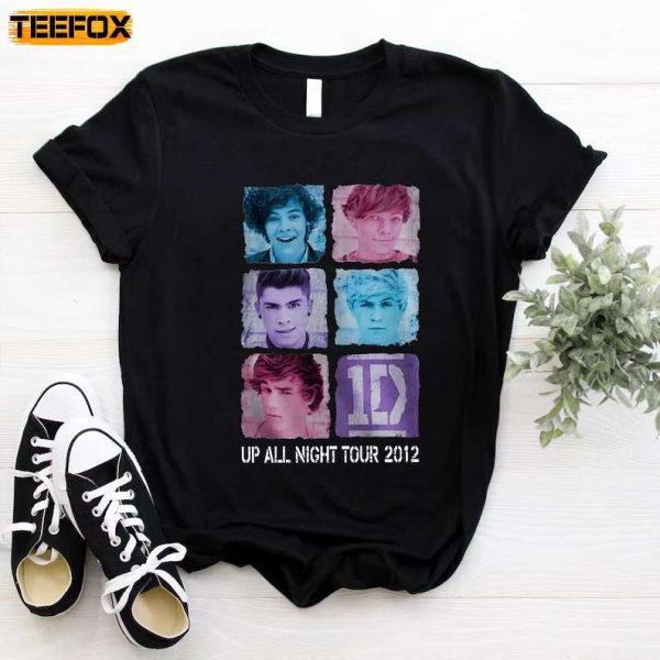 One Direction Up All Night Tour 2012 1D Band Members Short Sleeve T Shirt