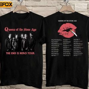 Queens of the Stone Age The End is Nero Tour 2023 Short Sleeve T Shirt