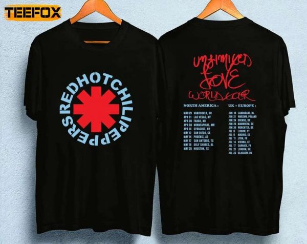Red Hot Chili Peppers America Tour Concert 2023 T Shirt