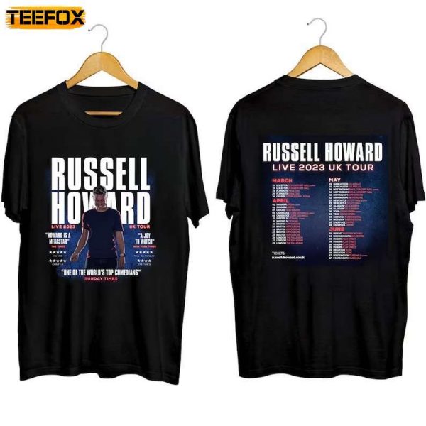 Russell Howard Live 2023 UK Tour Concert Short Sleeve T Shirt