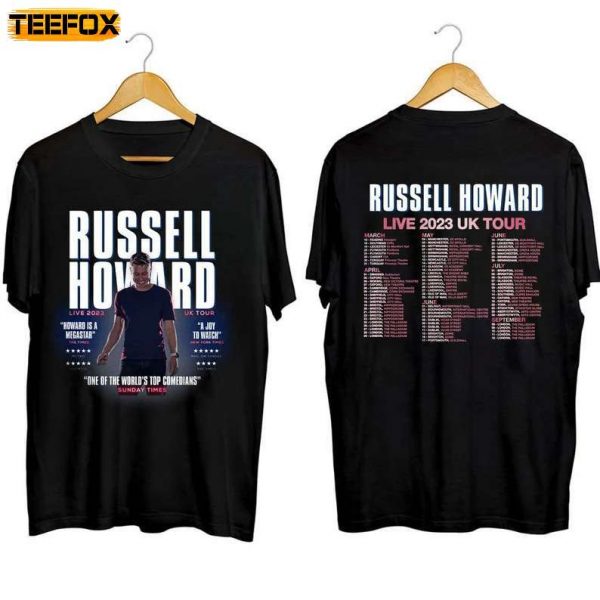 Russell Howard Live 2023 UK Tour Music Concert T Shirt