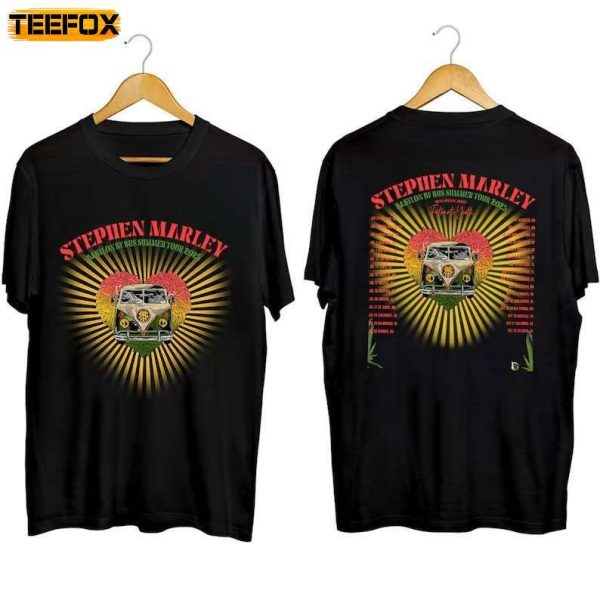 Stephen Marley Babylon By Bus Summer Tour 2023 Short Sleeve T Shirt