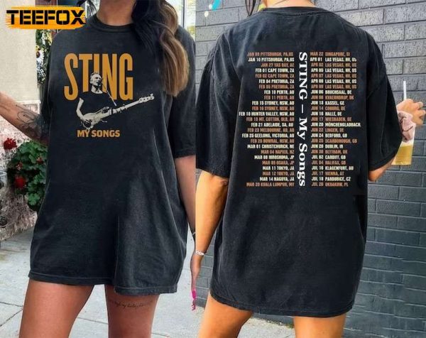 Sting My Song 2023 World Tour Short Sleeve T Shirt