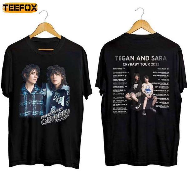 Tegan and Sara Crybaby Tour 2023 Short Sleeve T Shirt