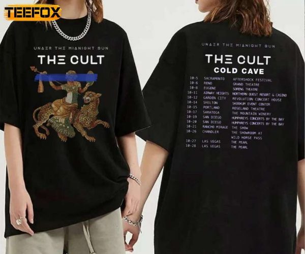 The Cult West Coast Fall Tour 2023 The Cult Under The Midnight Concert Short Sleeve T Shirt