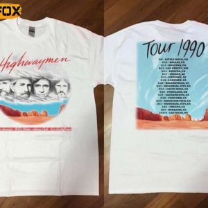 The Highwaymen Kick Off Concert Tour 1990 Short Sleeve T Shirt