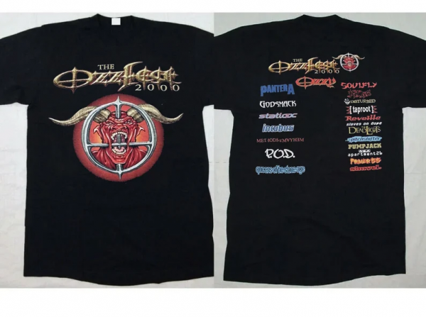 The Ozzfest 2000 Tour Devil Ozzy Pantera Incubus Short Sleeve T Shirt