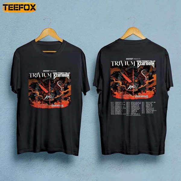 Trivium And Beartooth Tour 2023 Music Short Sleeve T Shirt
