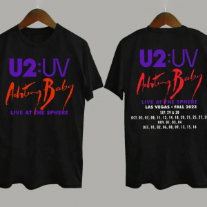 U2 Achtung Baby Live at Sphere Tour 2023 Short Sleeve T Shirt