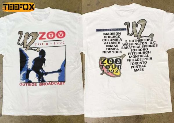 U2 Zoo TV Outside Broadcast Tour 1992 Concert T Shirt