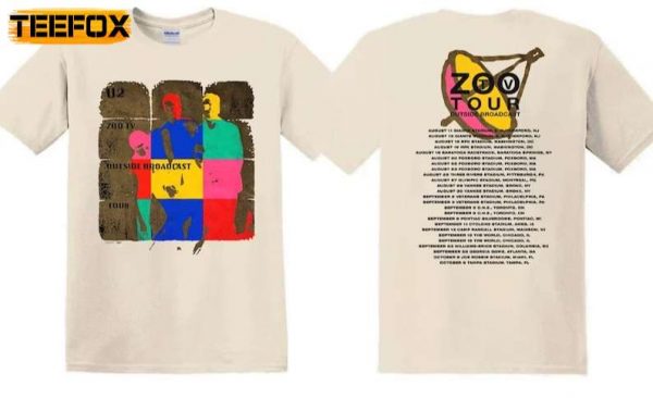 U2 Zoo TV Outside Broadcast Tour 1992 Short Sleeve T Shirt
