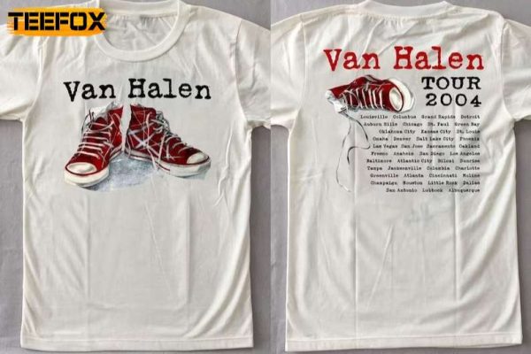 Van Halen White Red Shoes Tour 2004 Short Sleeve T Shirt