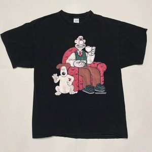 Wallace and Gromit Funny 1989 Short Sleeve T Shirt