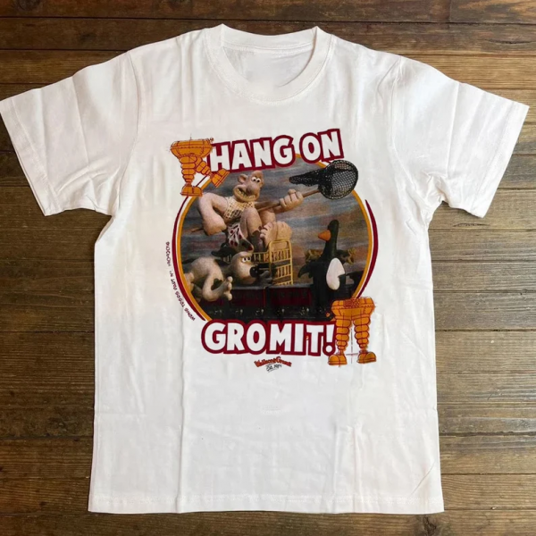 Wallace and Gromit Hang On Short Sleeve T Shirt