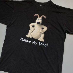 Wallace and Gromit Make My Day Stitch 1989 Short Sleeve T Shirt