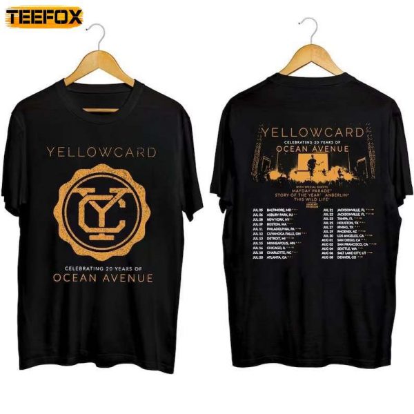 Yellowcard 2023 Tour Short Sleeve T Shirt