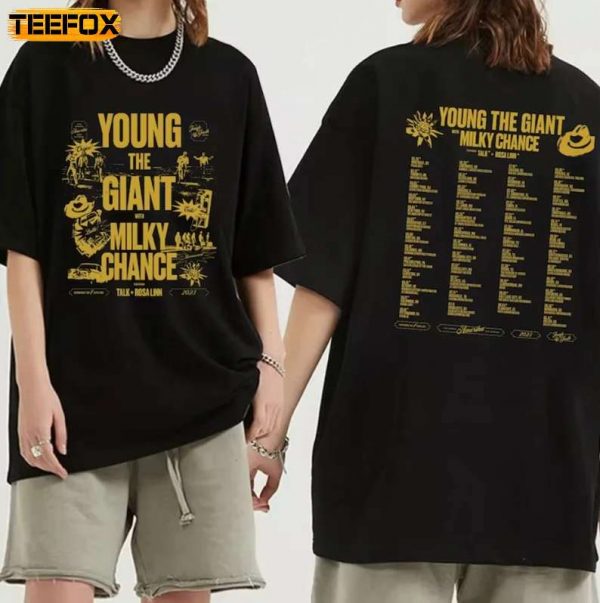 Young the Giant Milky Chance 2023 Tour Short Sleeve T Shirt