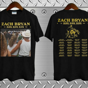 Zach Bryan Burn Burn Burn The Tour 2023 Short Sleeve T Shirt