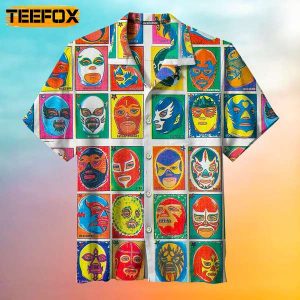 1995 Masked Wrestler Retro Mens Hawaiian Shirt