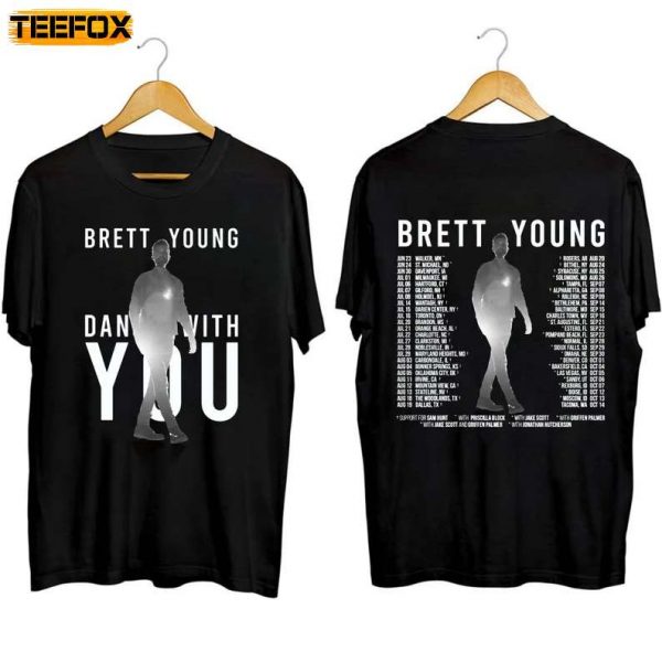 Brett Young Dance With You Tour 2023 Short Sleeve T Shirt