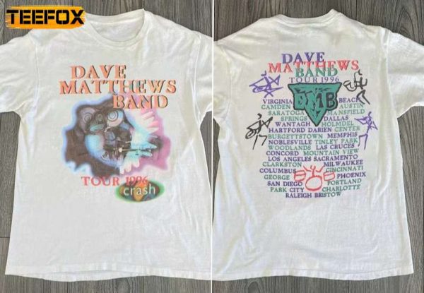 Dave Matthews Crash Band Tour 1996 Short Sleeve T Shirt