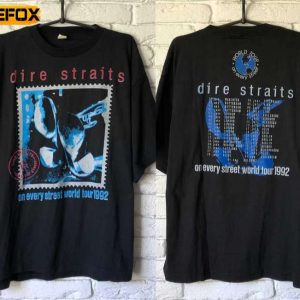 Dire Straits Band On Every Street World Tour 1992 Short Sleeve T Shirt