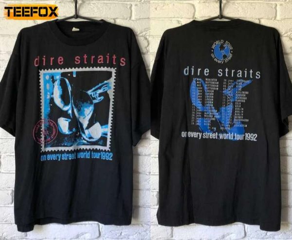Dire Straits Band On Every Street World Tour 1992 Short Sleeve T Shirt