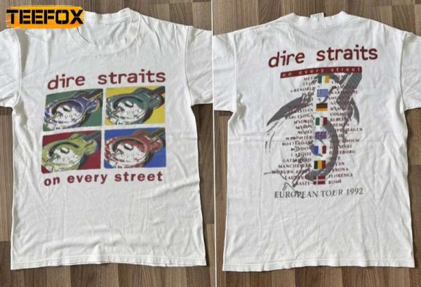 Dire Straits Europe Tour 1992 Short Sleeve T Shirt