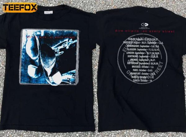 Dire Straits On Every Street Tour 1992 Short Sleeve T Shirt