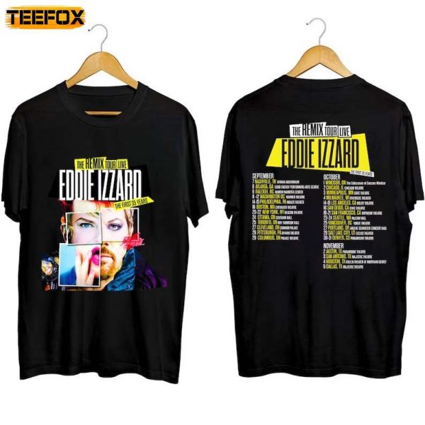 Eddie Izzard The Remix Tour 2023 Comedian Short Sleeve T Shirt