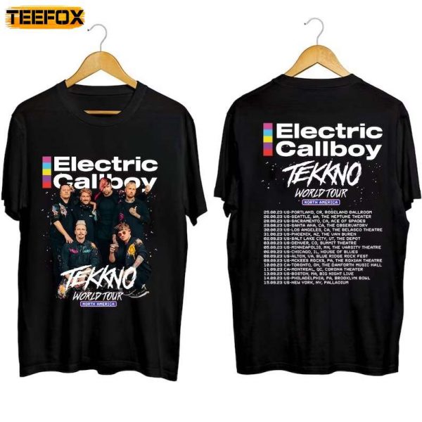 Electric Callboy TEKKNO World Tour 2023 Short Sleeve T Shirt 1