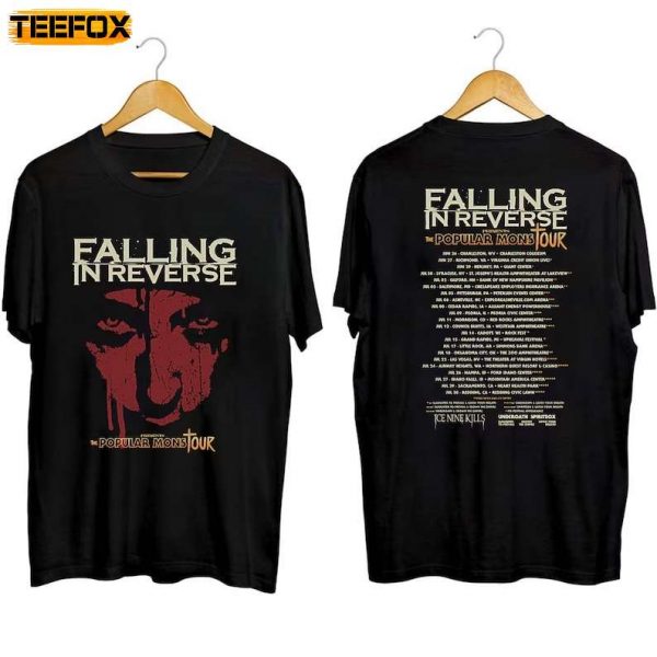 Falling In Reverse The Popular Mons Tour 2023 Band Short Sleeve T Shirt